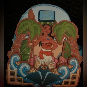 Loungefly Moana Themed Backpack - Blue and Brown